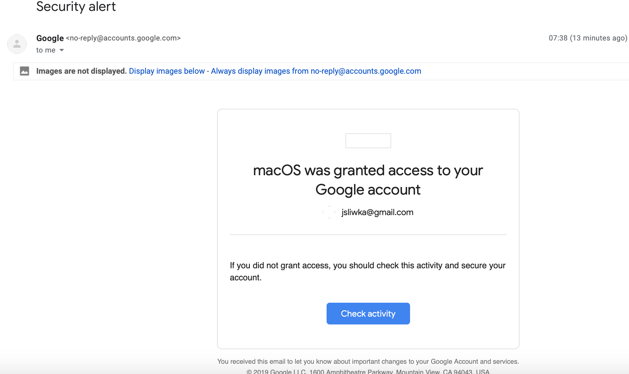 gmail settings for mac osx